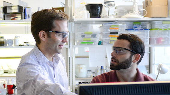 Students work in the lab of Dr. Michael Dickey. Photo by Marc Hall